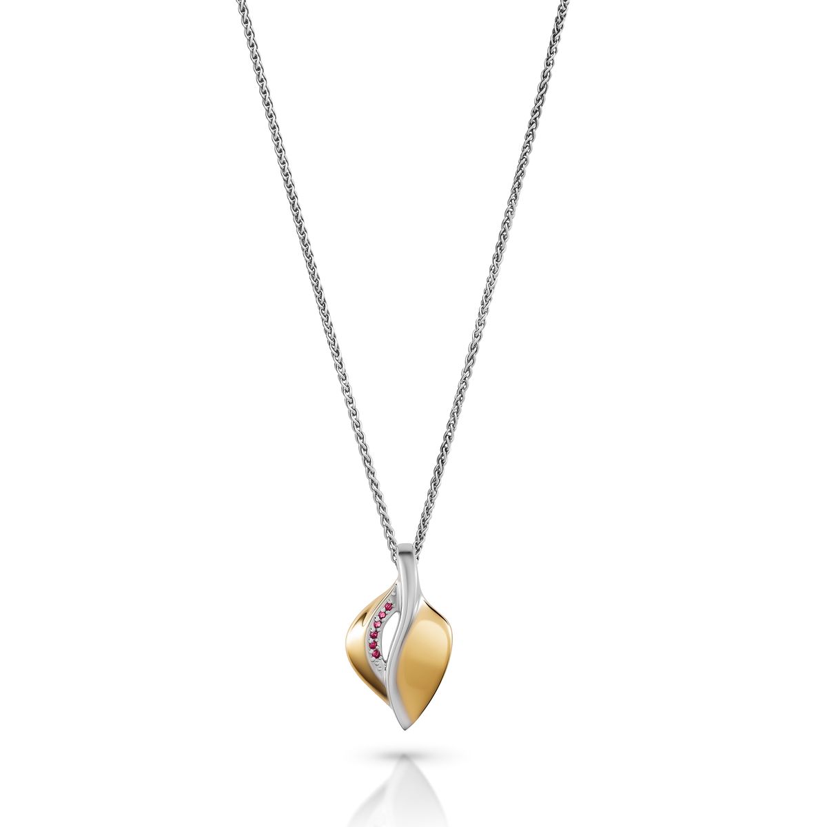 Orphelia 'Anet' Damenkette mit Anhänger aus 925er Sterlingsilber – Silber/Gold ZH-7520/G