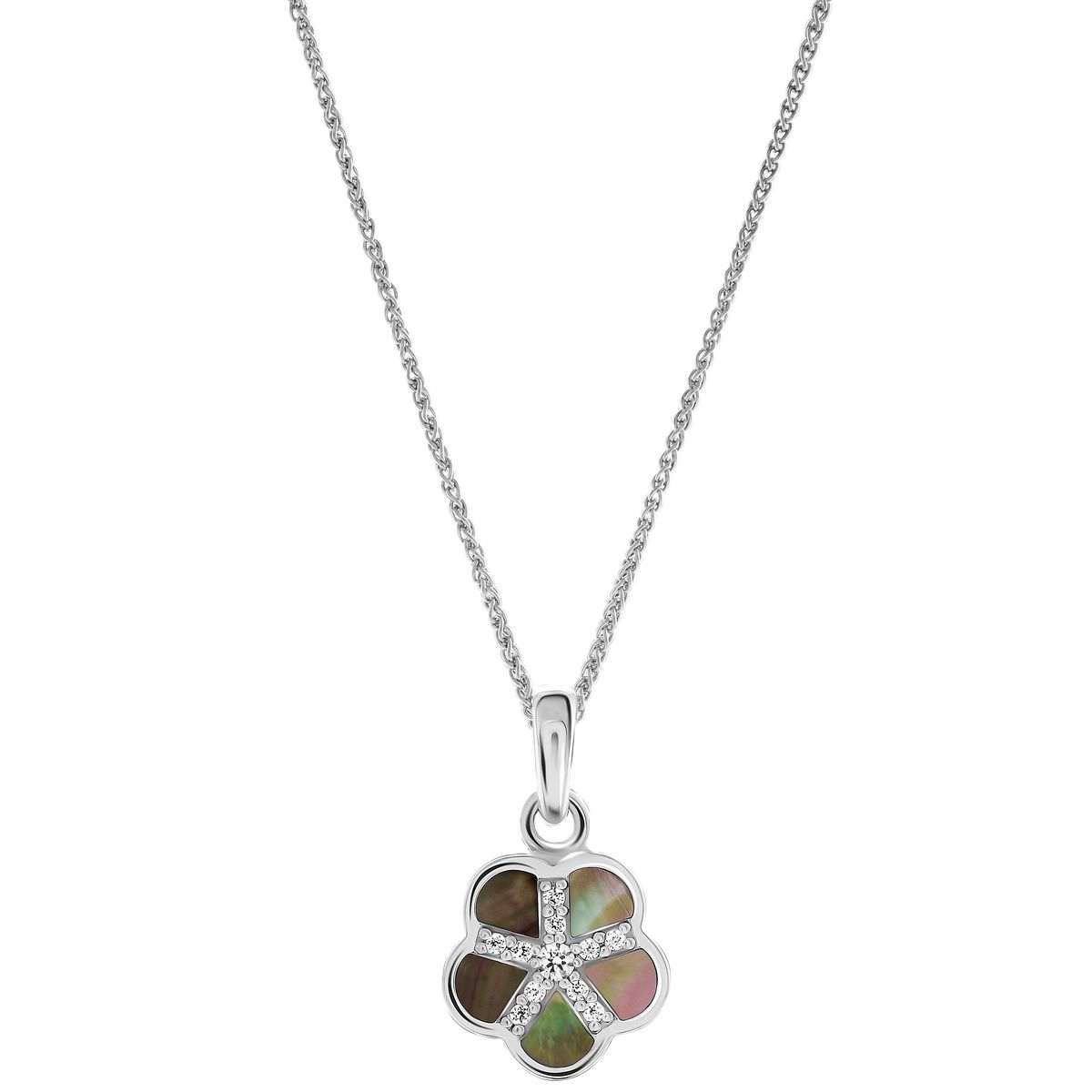 Orphelia 'Daisy' Damen-Anhänger aus 925er Sterlingsilber mit Kette – Silber ZH-7585