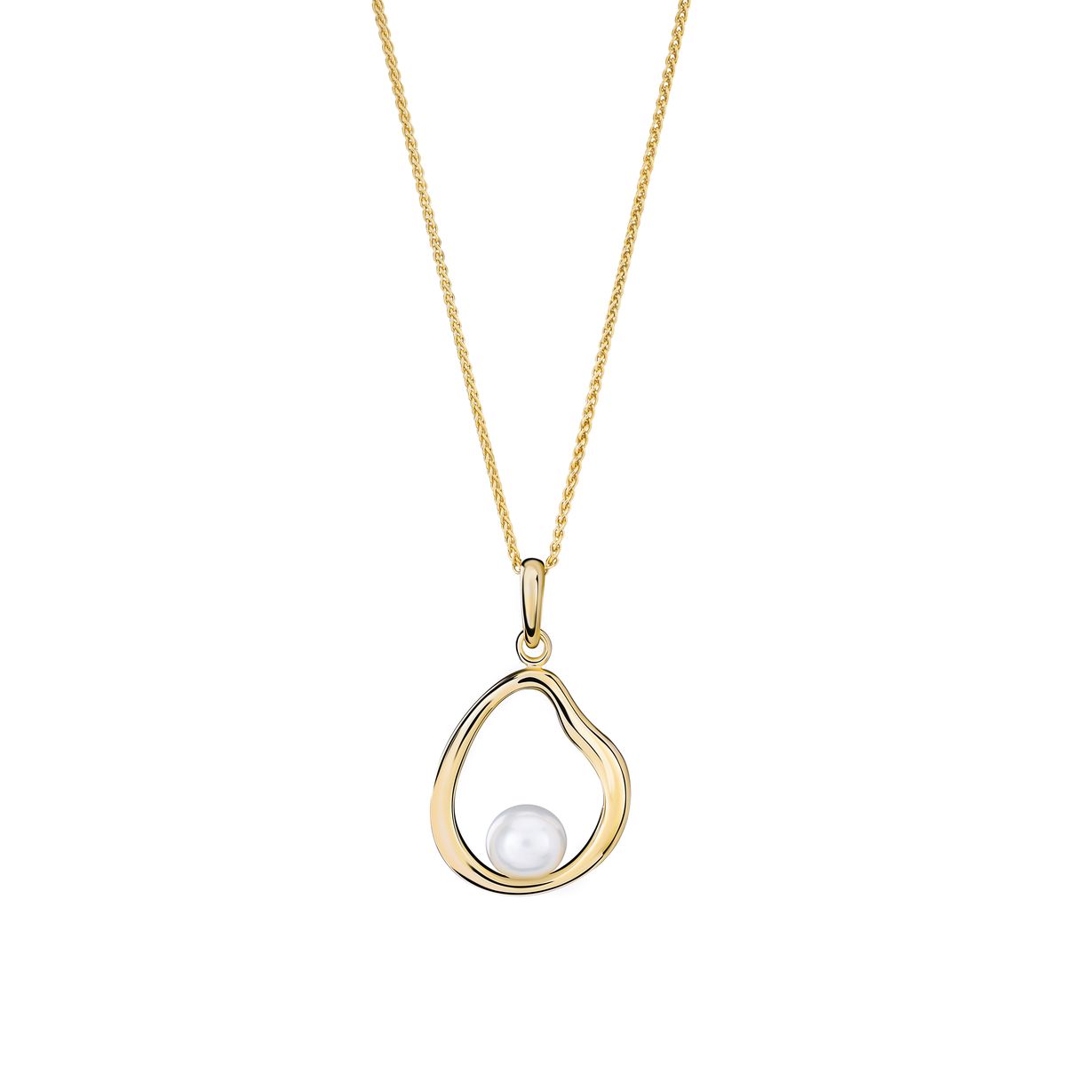 Orphelia 'Baptiste' Damen Halskette aus 925er Sterling Silber mit Anhänger - Gold ZH-7507/G