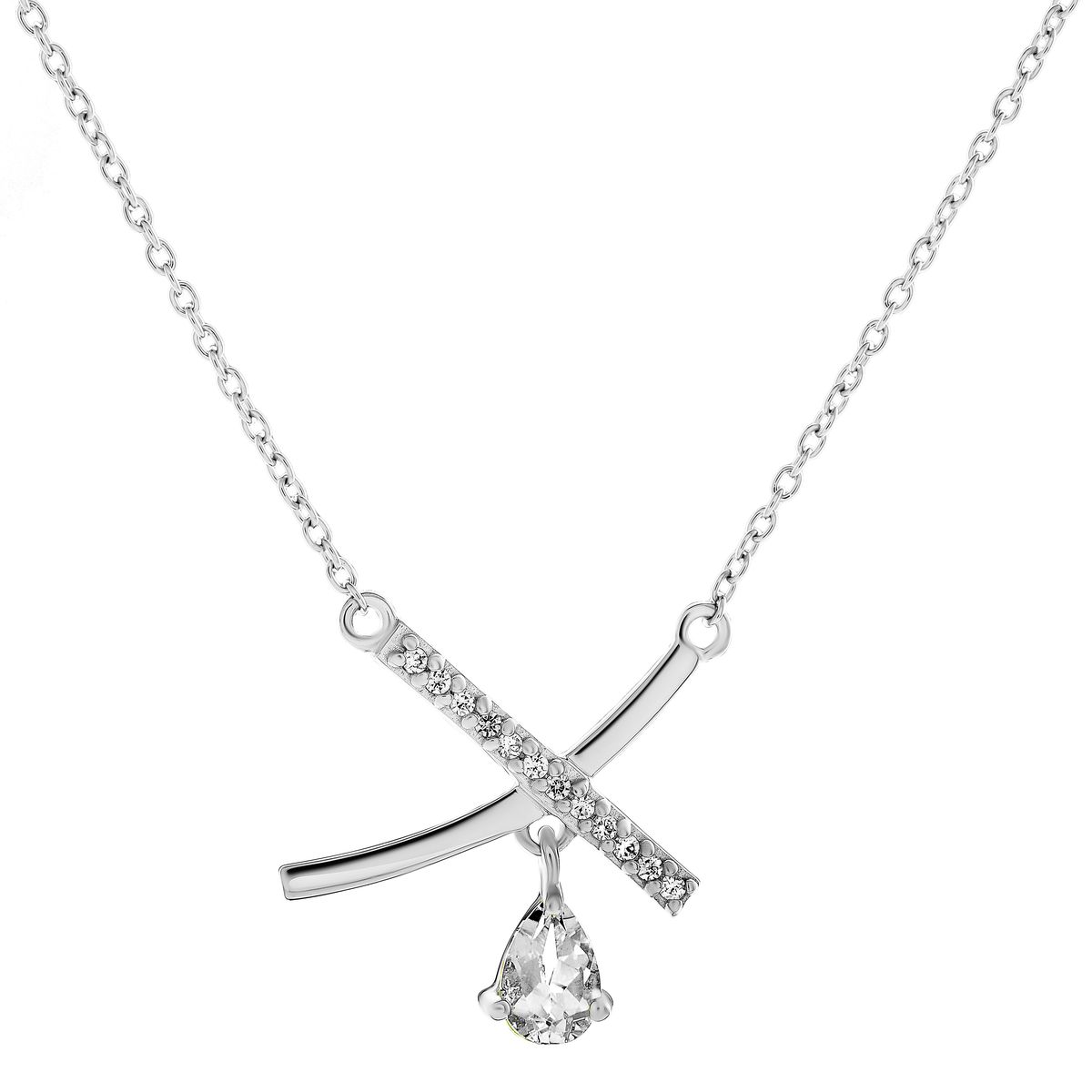 Elegante Silberkette mit Perlenanhänger