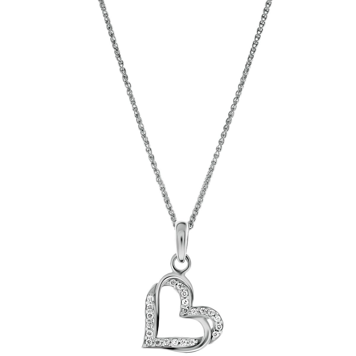 Orphelia 'Cecilia' Damen Anhänger aus 925er Sterlingsilber mit Kette - Silber ZH-7584