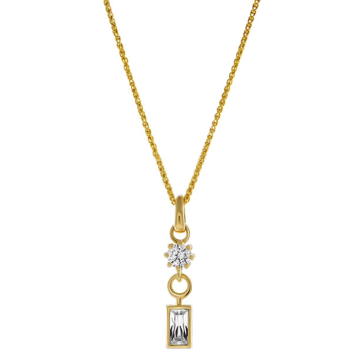 Orphelia 'Madelyn' Damen-Anhänger aus 925er Sterlingsilber mit Kette – Gold ZH-7583/G