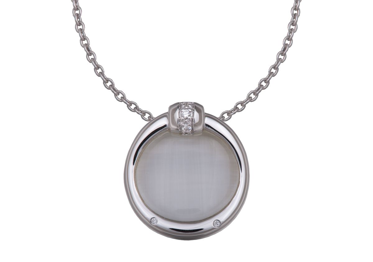 Orphelia Damen-Kette aus 925er Sterlingsilber mit Anhänger – Silber ZH-4561