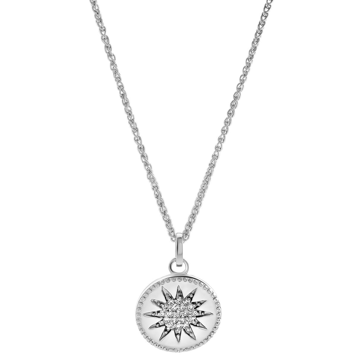 Orphelia „Shine“ Damen-Anhänger aus 925er Sterlingsilber mit Kette – Silber ZH-7576