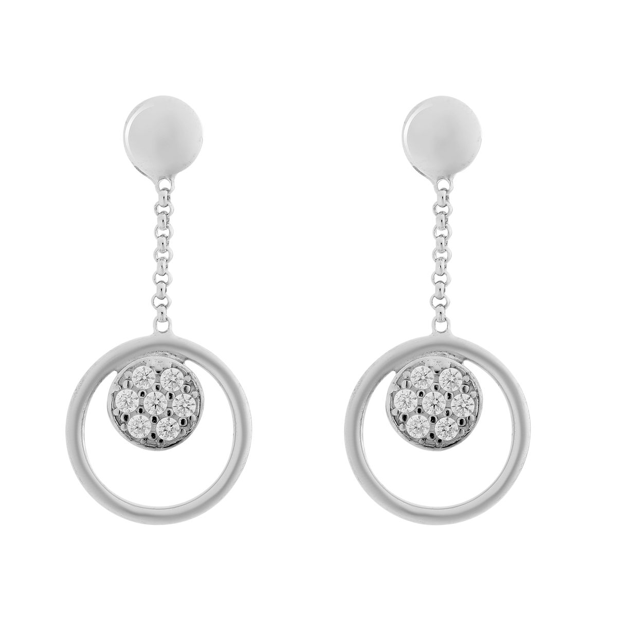 Orphelia 'Alessia' Tropfenohrringe aus 925er Sterlingsilber für Damen - Silber ZO-7382