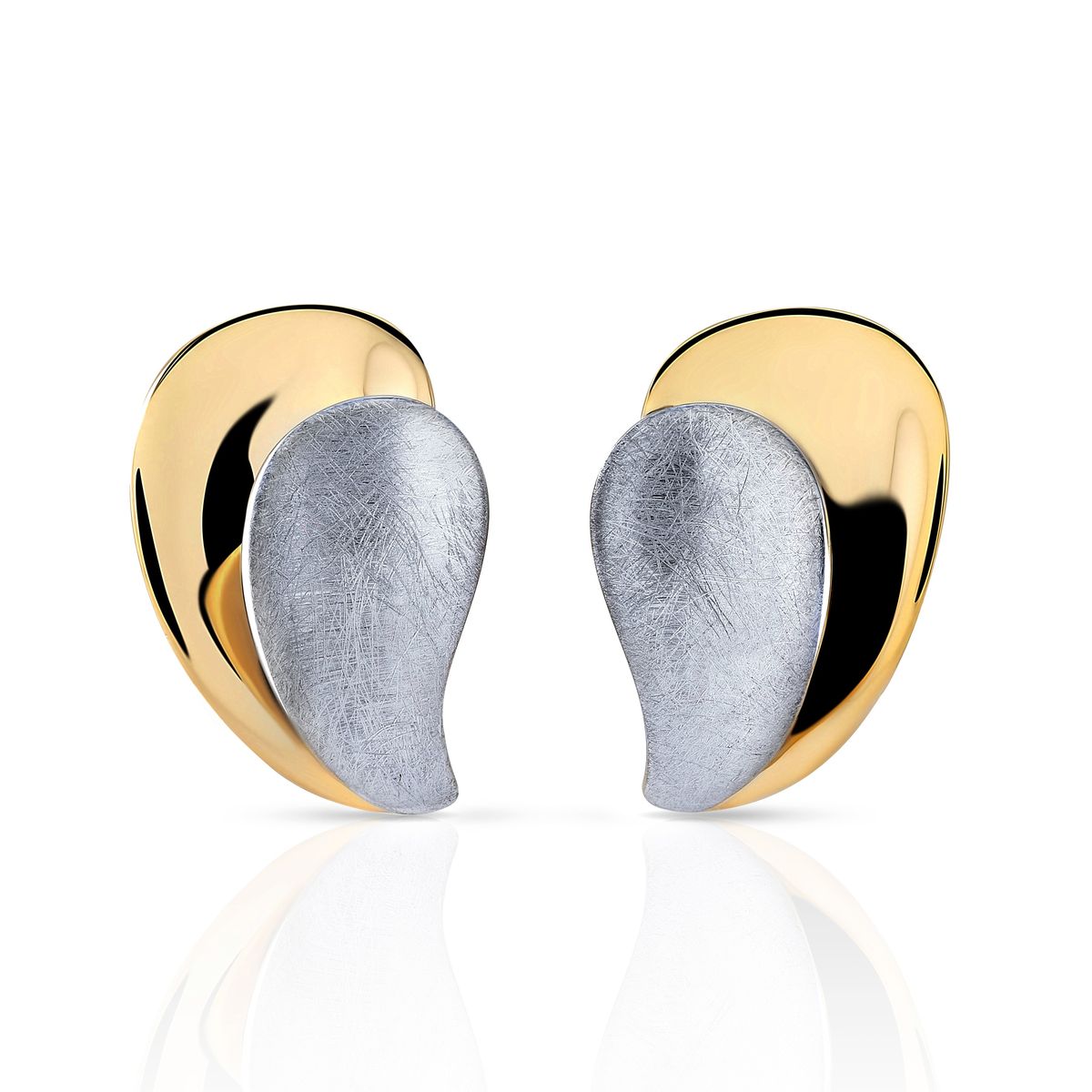 Orphelia 'Ameliana' Ohrstecker für Damen, 925 Sterling Silber – Silber/Gold ZO-7508