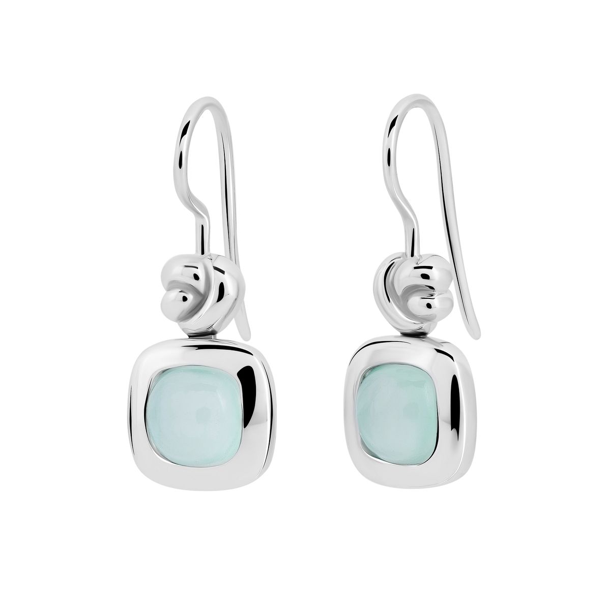 Ohrhänger mit Knoten und Cabochon