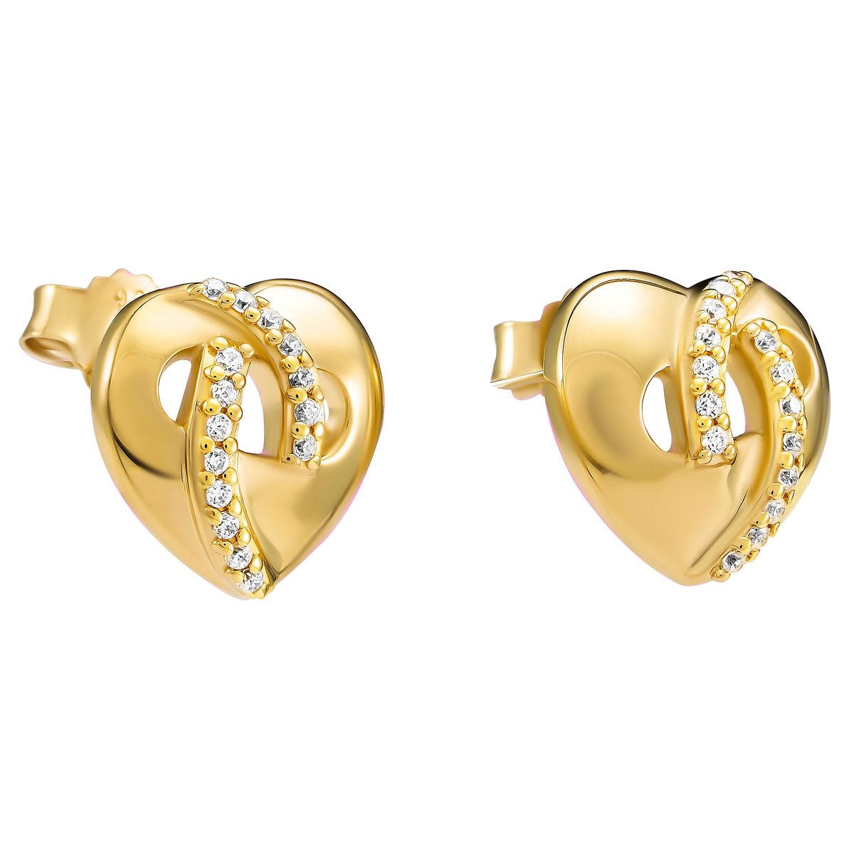 Orphelia 'Amore' Ohrstecker für Damen, 925 Sterlingsilber, Gold ZO-7577/G