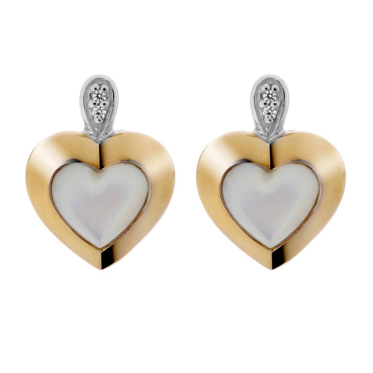 Orphelia 'Debby' Ohrstecker für Damen, 925 Sterlingsilber, Silber/Gold ZO-7289/G