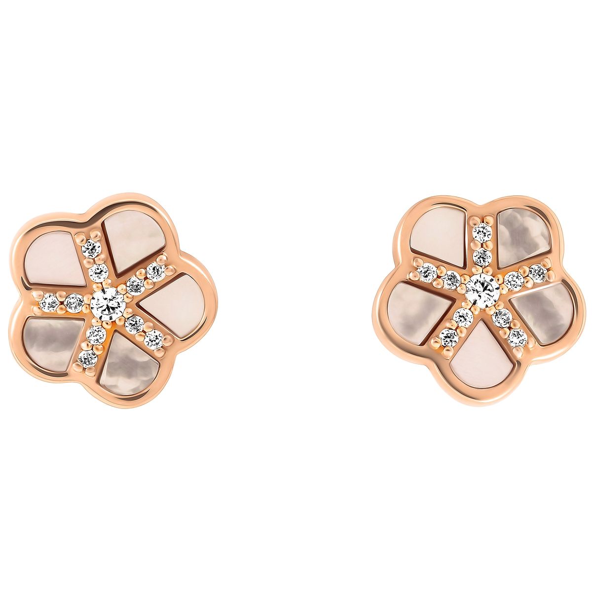 Orphelia 'Daisy' Damen 925 Sterling Silber Steckerohrringe - Rose ZO-7585/RG
