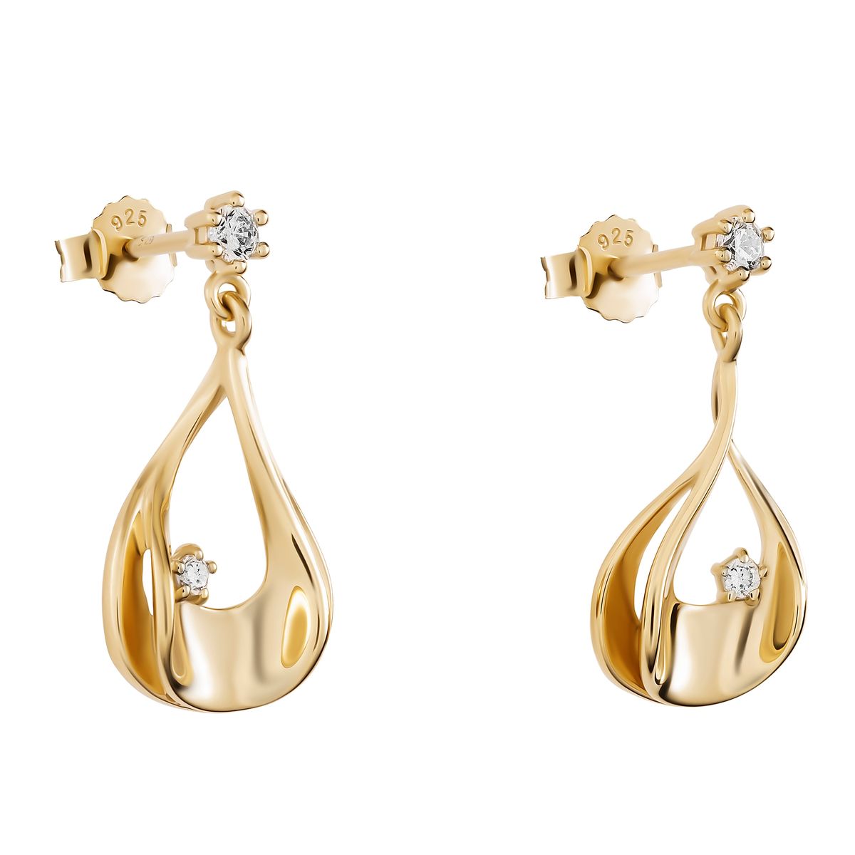 Orphelia 'Etoile' Damen Ohrhänger aus 925er Sterlingsilber - Gold ZO-7524/G