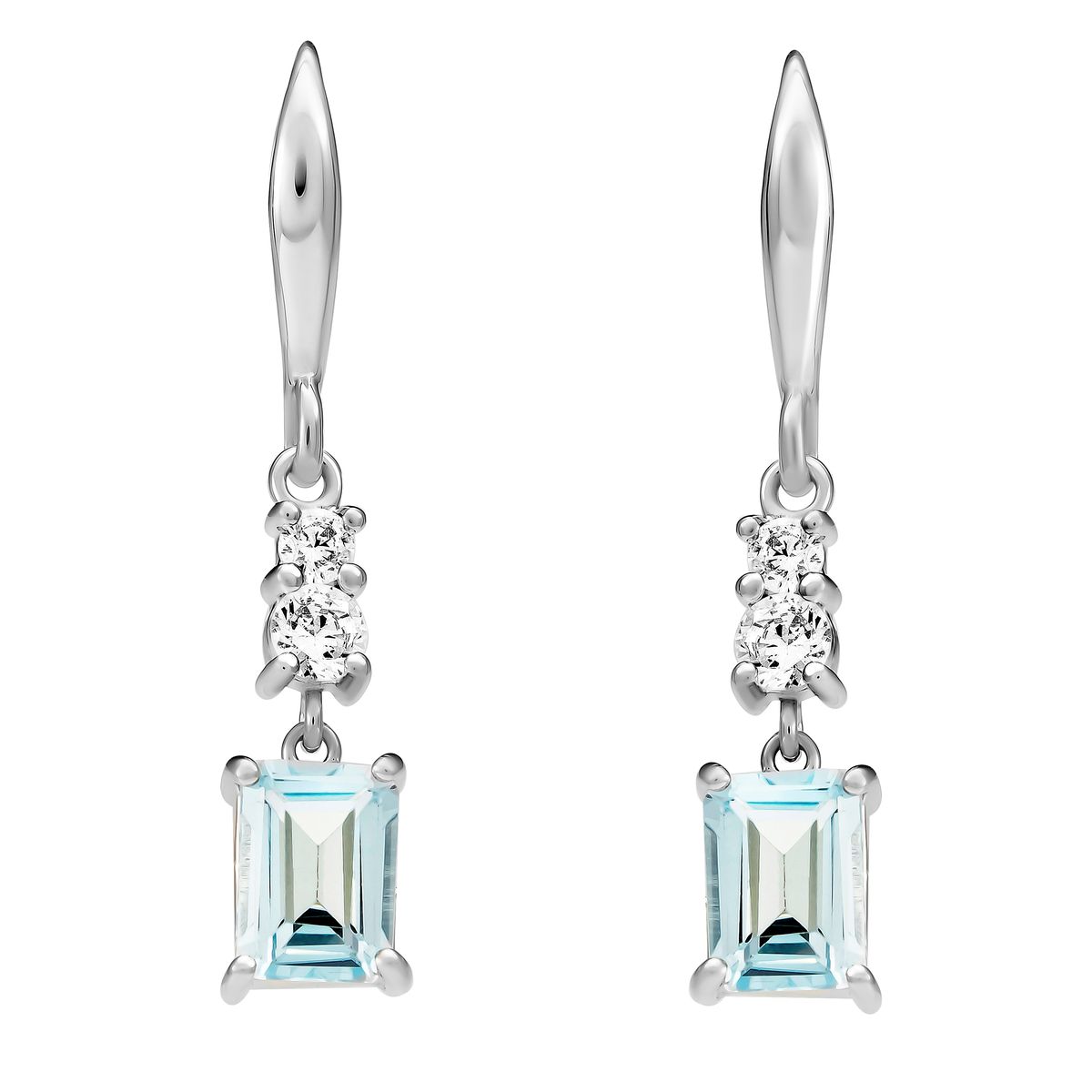 Elegante Sterling-Silber-Ohrhänger mit Edelsteinen