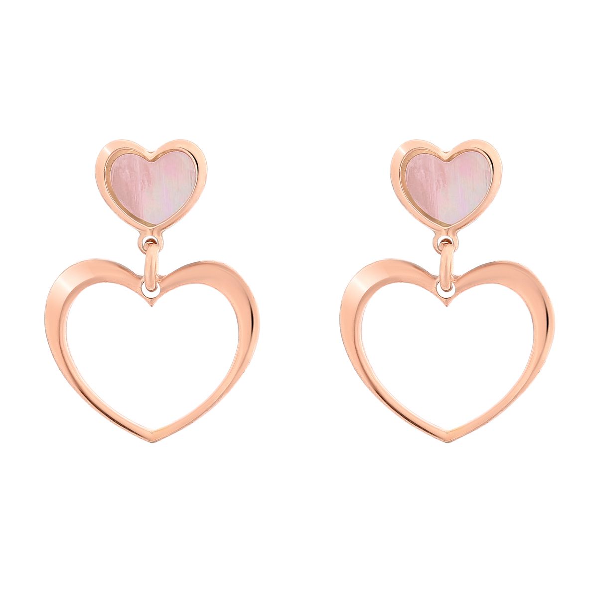 Orphelia 'Mada' Damen 925 Sterlingsilber Anhängerohrringe - Rosé ZO-7389