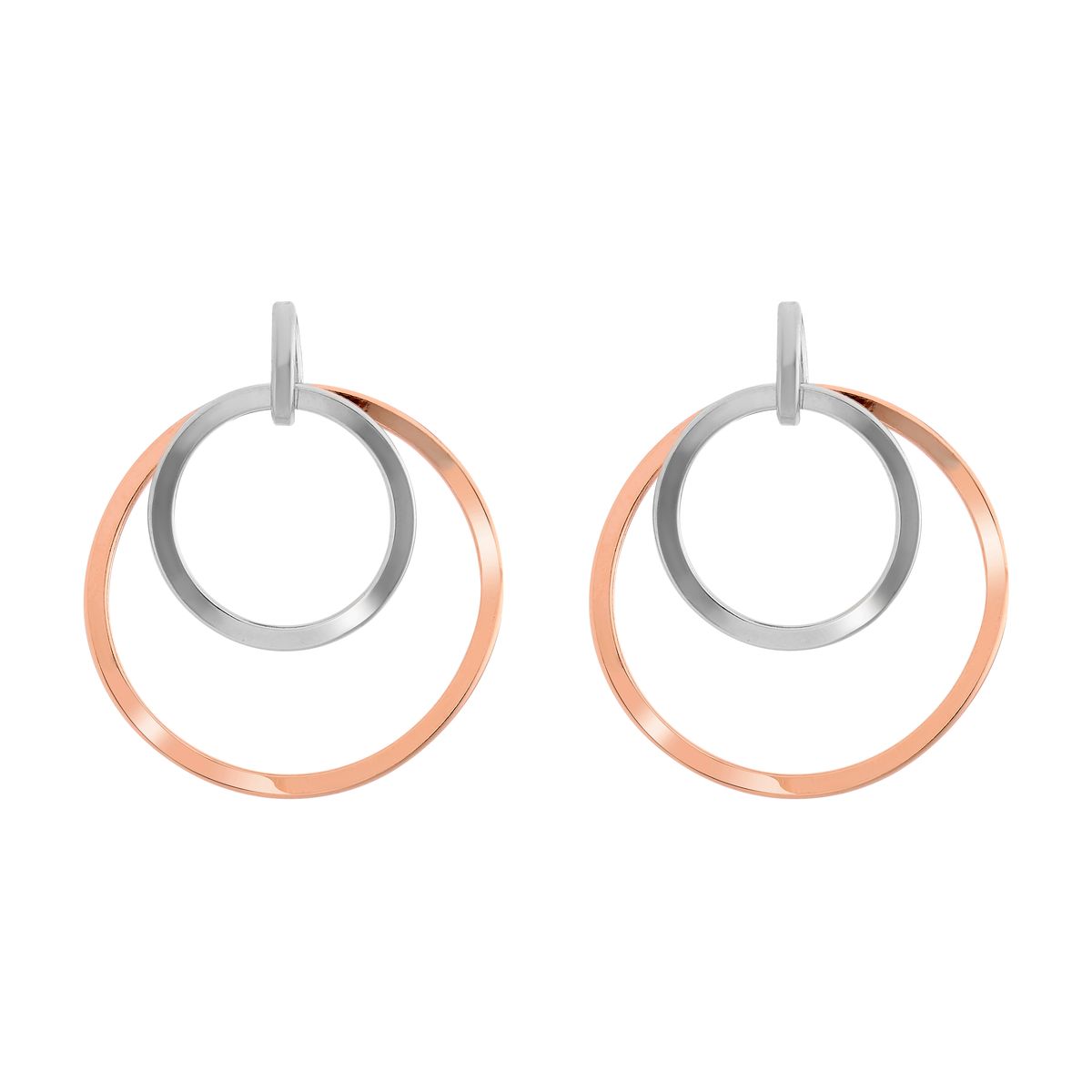 Orphelia 'Margot' Tropfenohrringe aus 925er Sterlingsilber für Damen - Silber/Rosé ZO-7387