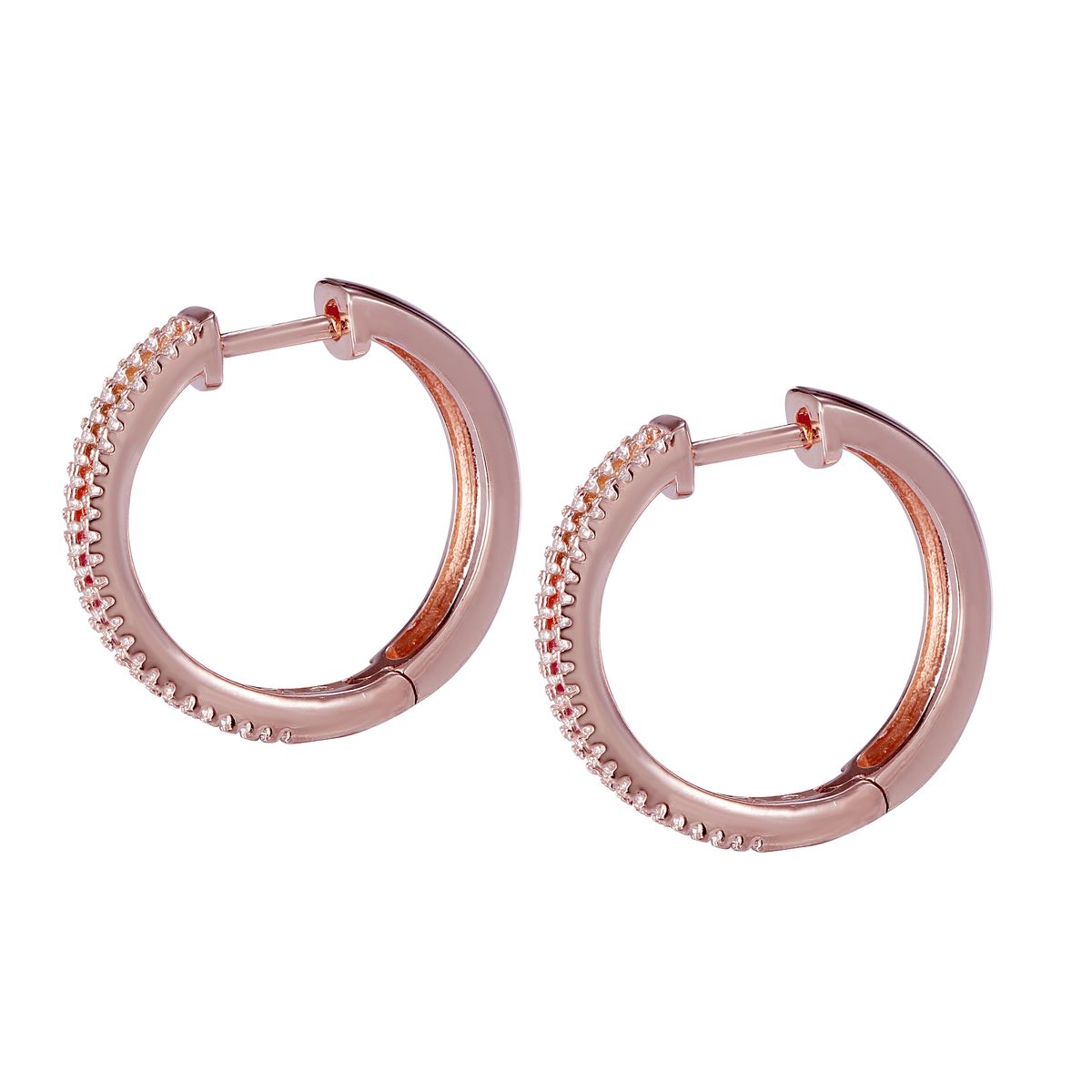 Orphelia 'Pascaline' Creolen für Damen, 925er Sterlingsilber, Rosé, ZO-7448
