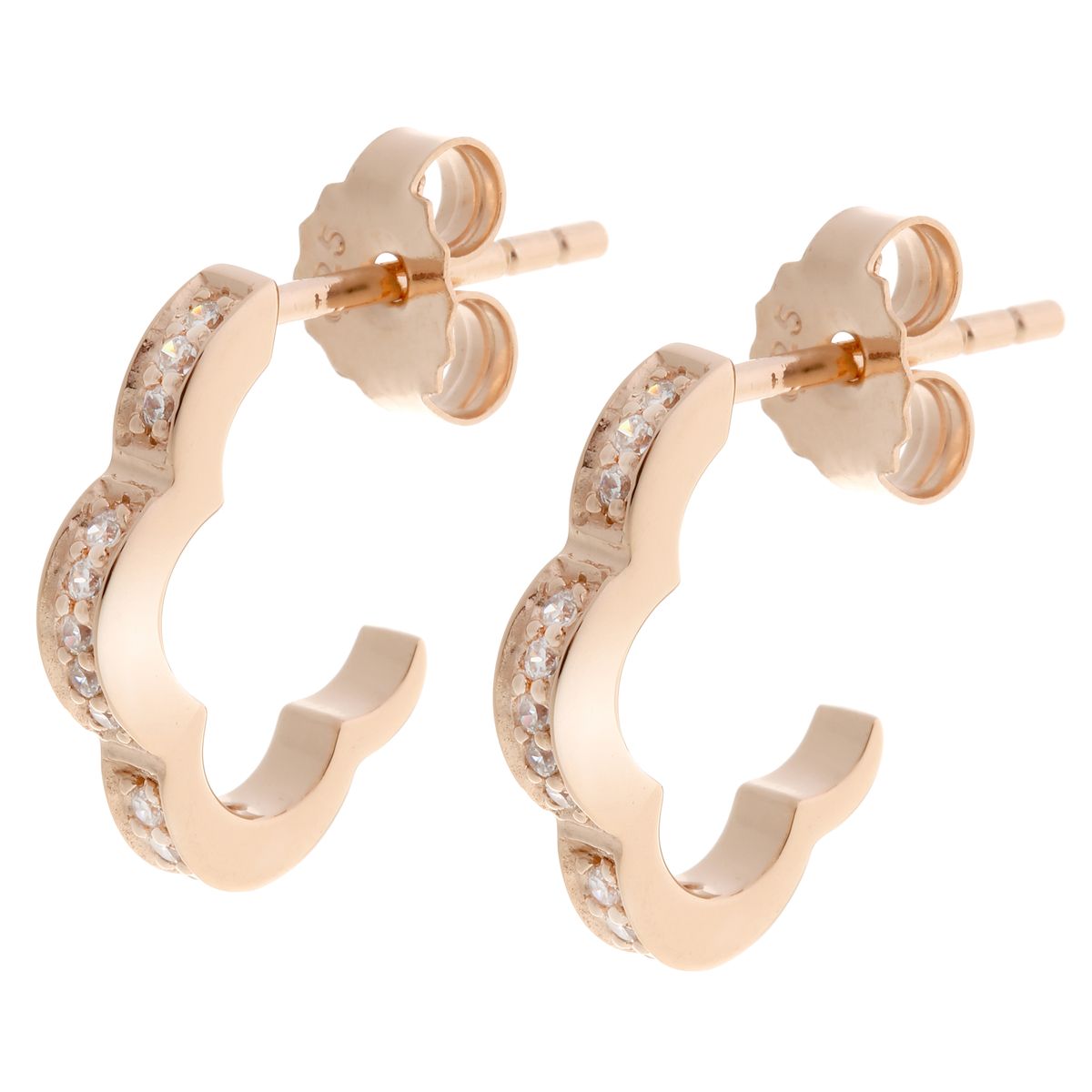 Orphelia 'Onyx' Creolen für Damen, 925 Sterlingsilber, Rosé ZO-7127/RG