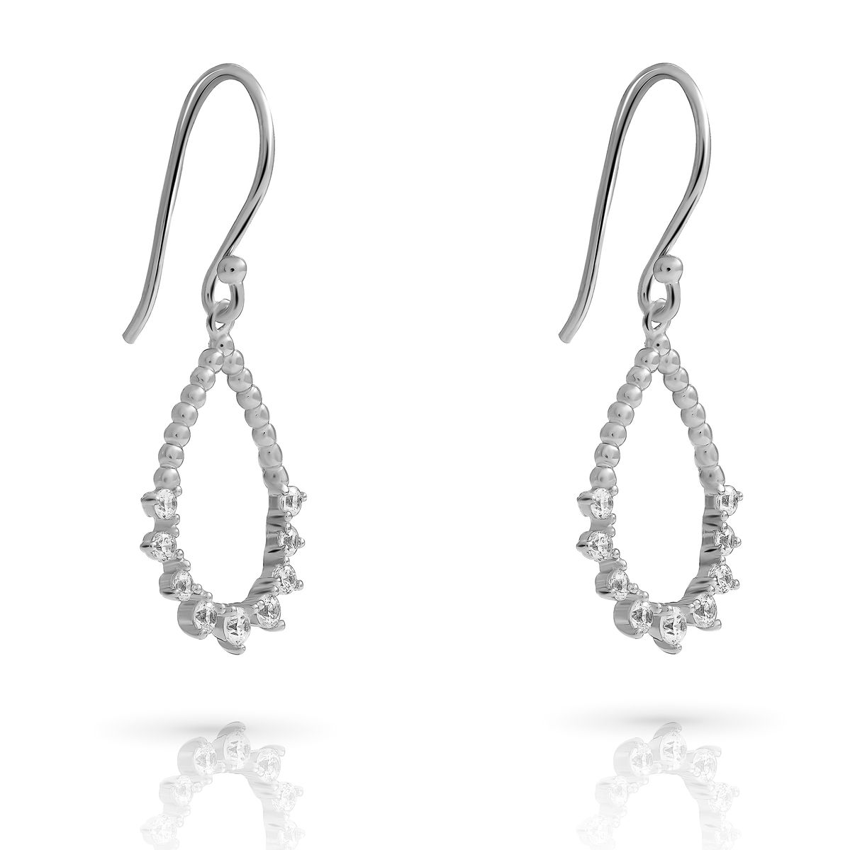 Elegante Petal Kristall-Tropfenohrringe