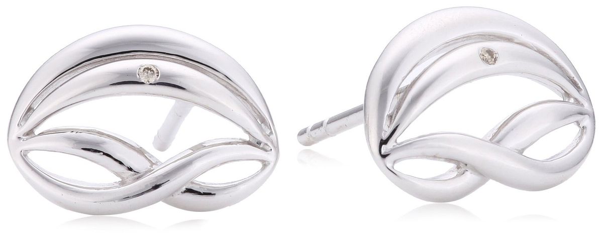 Elegante abstrakte Wirbel-Ohrstecker