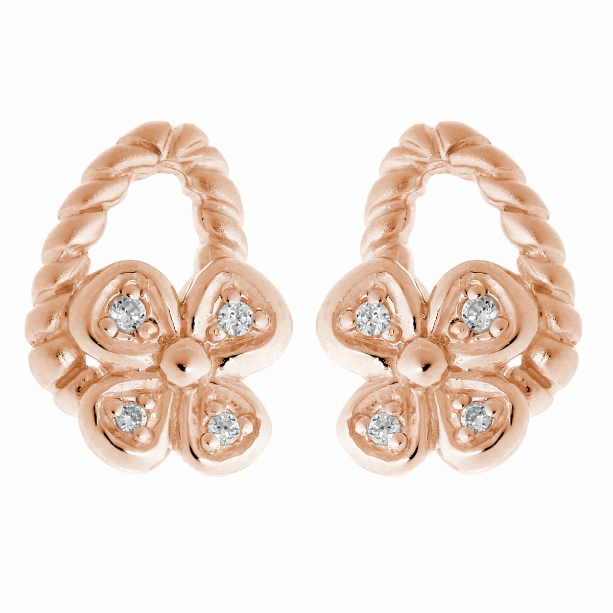 Orphelia Ohrstecker für Damen, 925 Sterlingsilber, Rosé, ZO-6020/1
