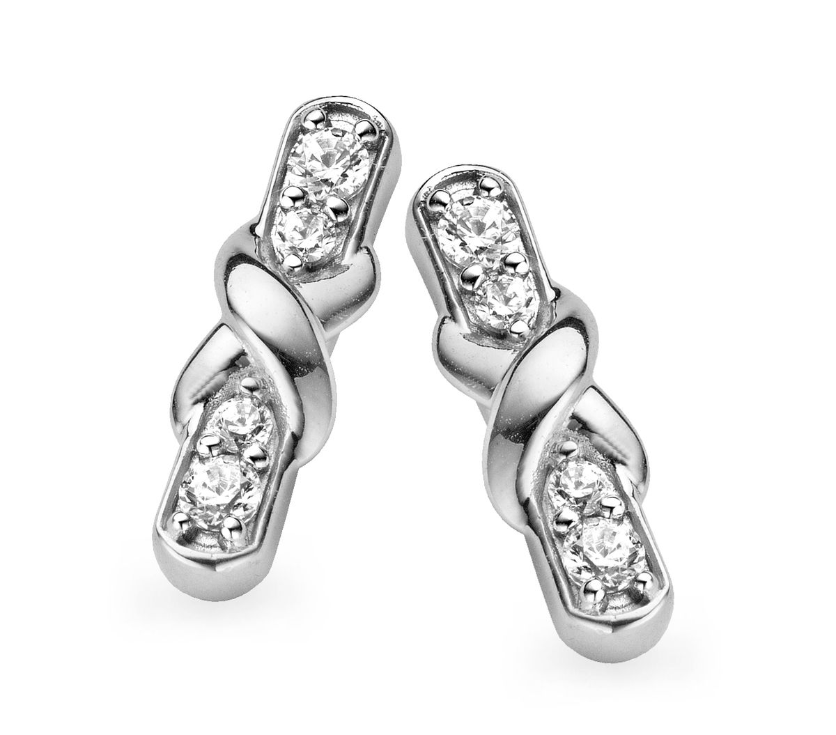 Orphelia Ohrstecker für Damen, 925 Sterlingsilber, Silber ZO-5128