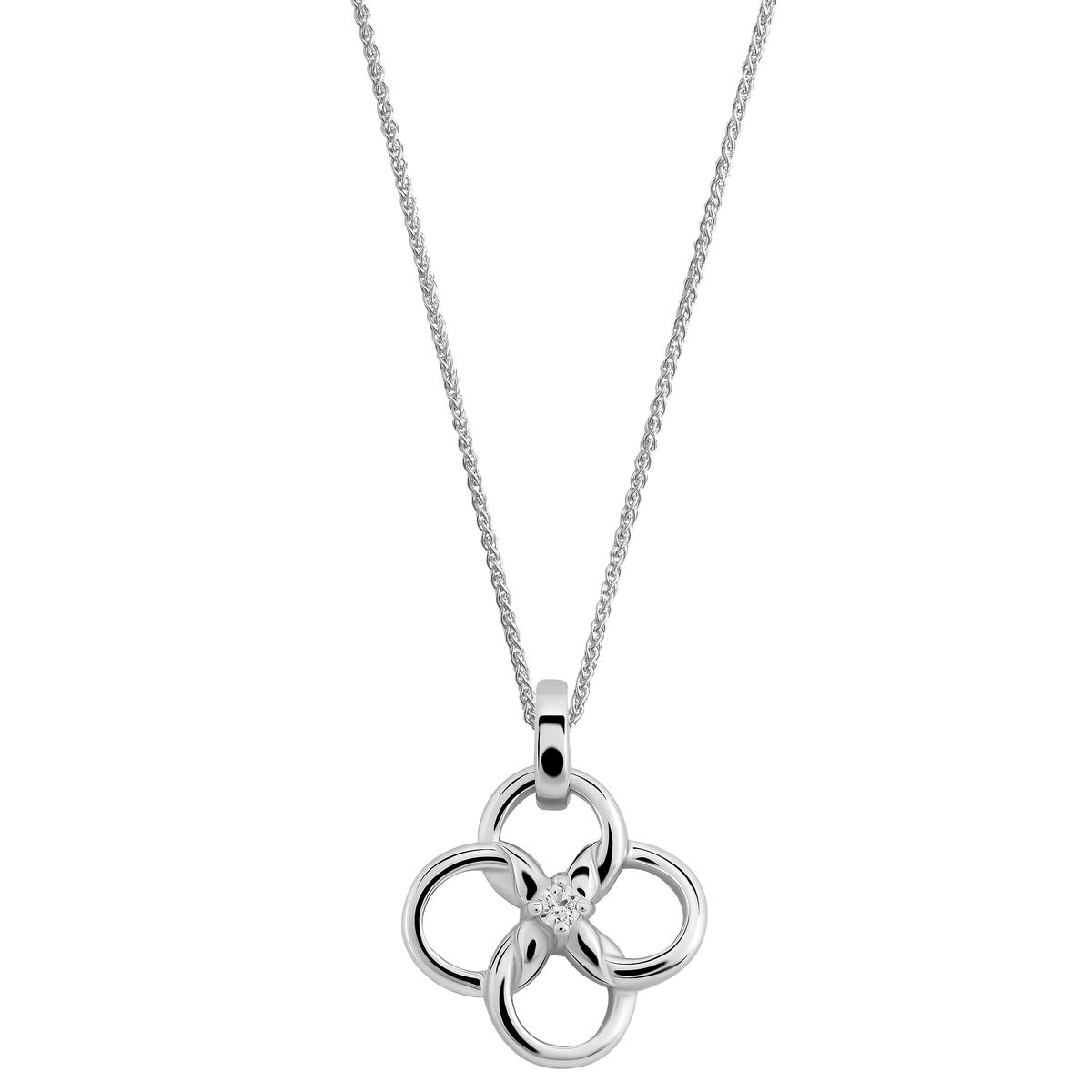 Florales Schmuckset mit Kleeblatt-Motiv