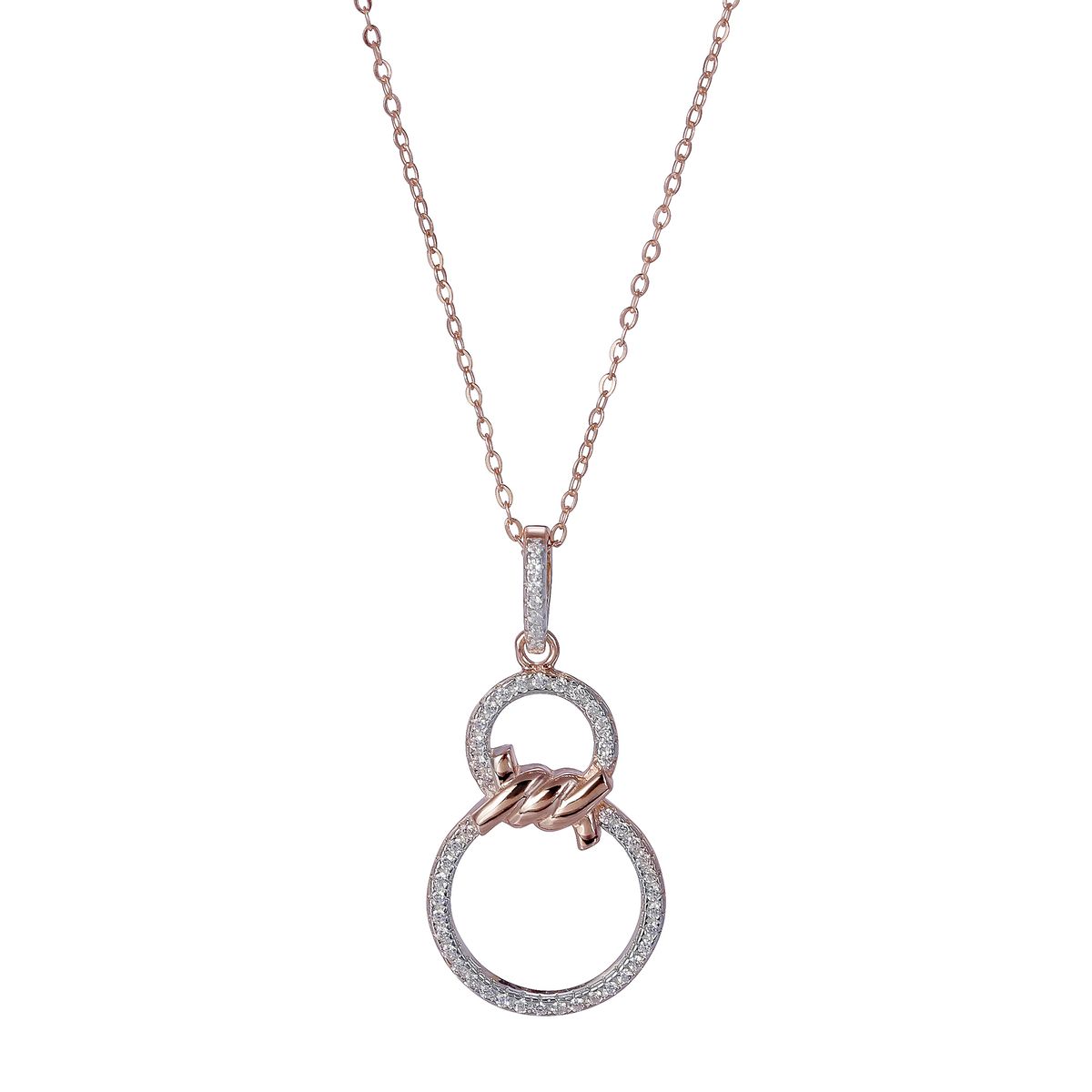 Schmuckset mit ineinandergreifenden Pavé-Kreisen