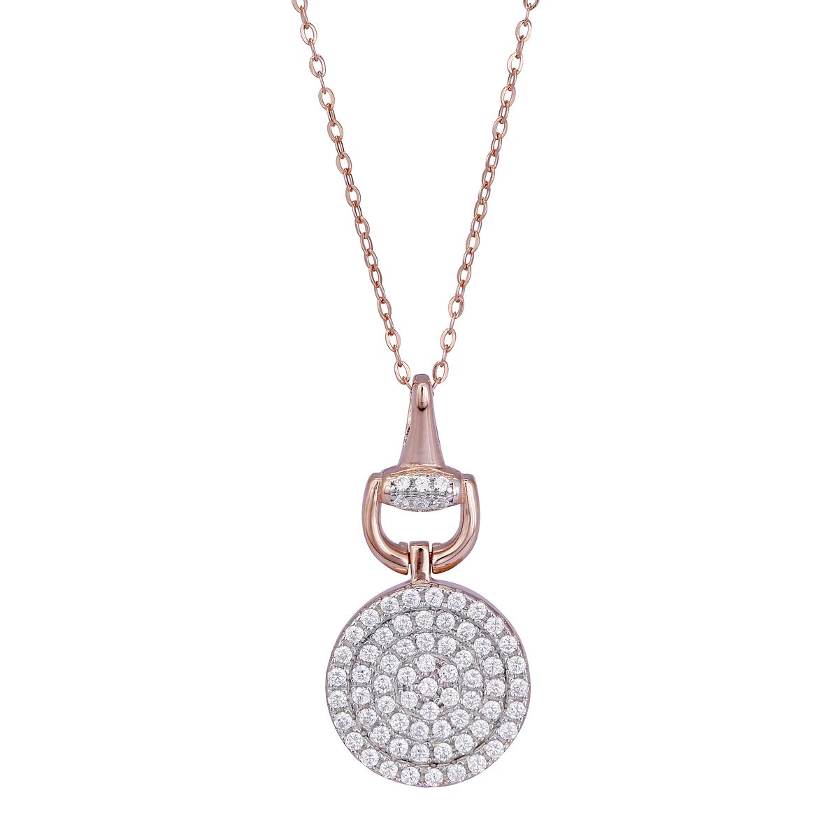 Pave-gefasstes Hufeisen-Schmuckset