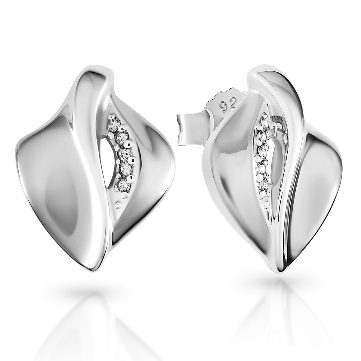 Elegantes geschwungenes Silber-Schmuckset
