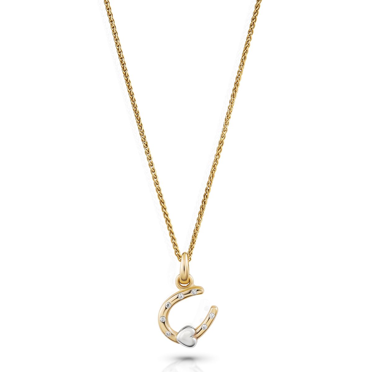 Elegantes Hufeisen- und Herz-Schmuckset