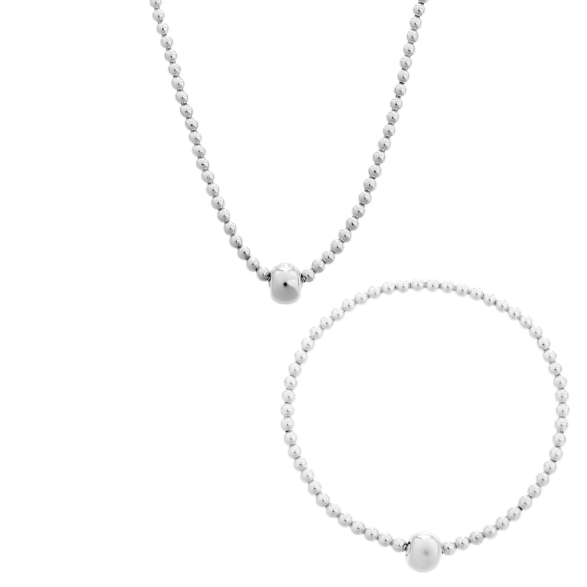 Orphelia 'Faye' Damen-Set aus 925er Sterlingsilber: Armband + Halskette – Silber SET-7157