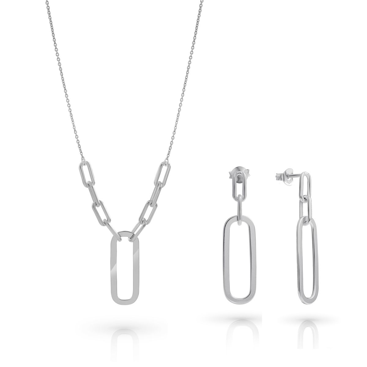 Orphelia 'Essence' Damen-Set aus 925er Sterlingsilber: Halskette + Ohrringe – Silber SET-7560