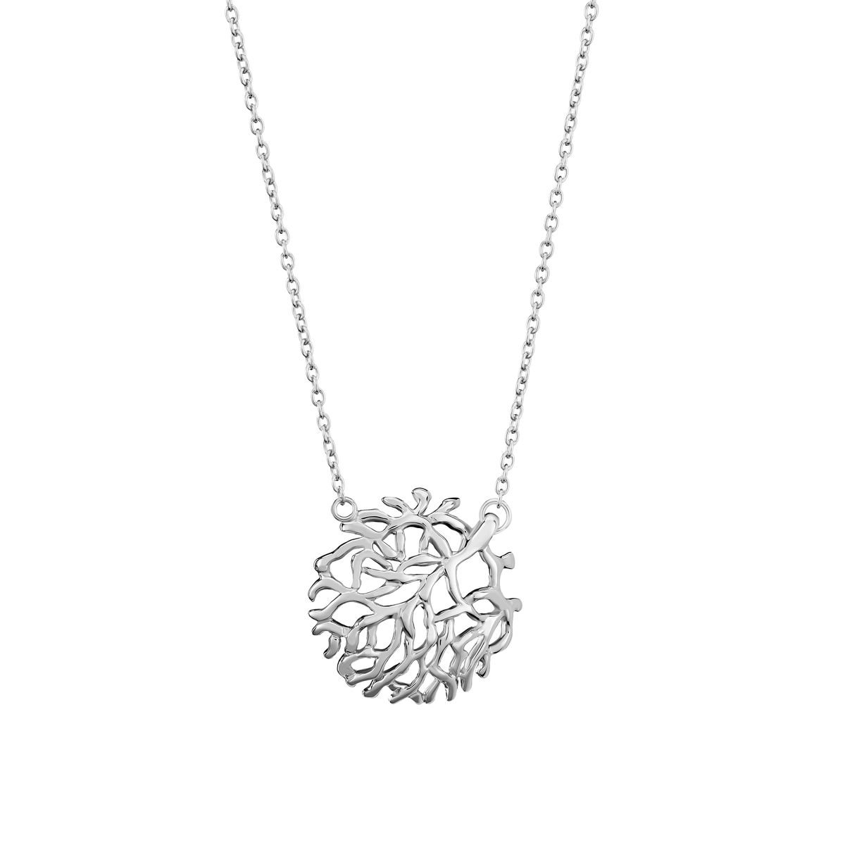 Silbernes Schmuckset mit Zweigmotiv