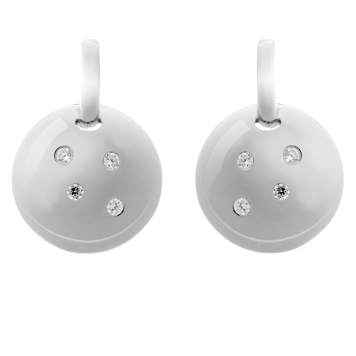Orphelia 'Linn' Damen 925 Sterling Silber Set: Kettenanhänger + Ohrringe - Silber SET-7130