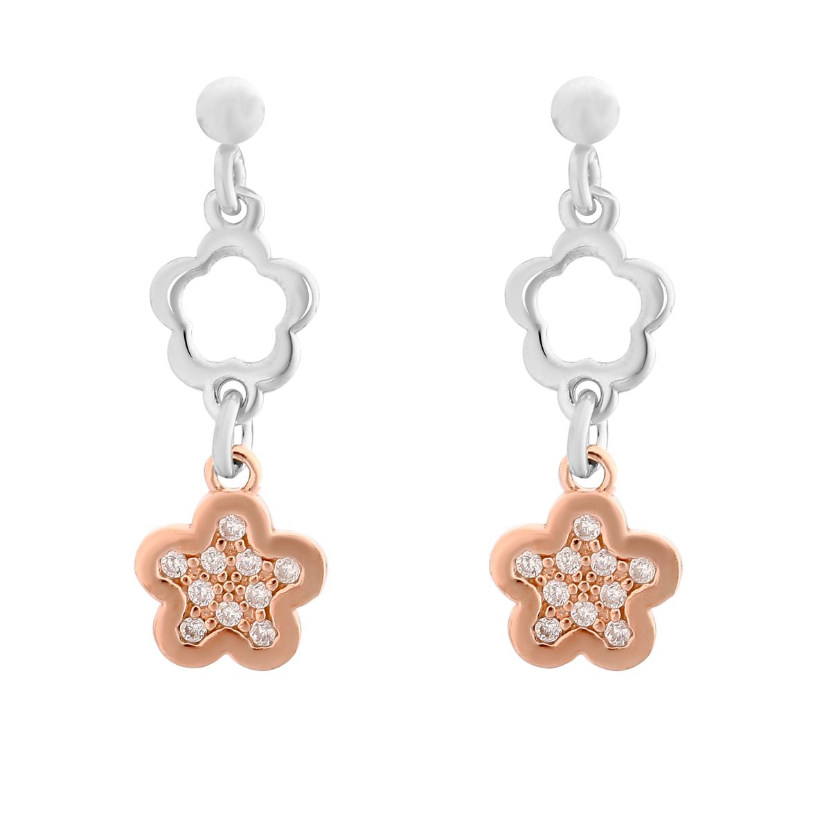 Schmuckset mit Blumenanhängern