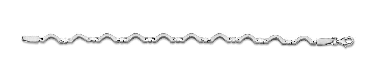 Wellenförmiges Halsketten und Armband Set