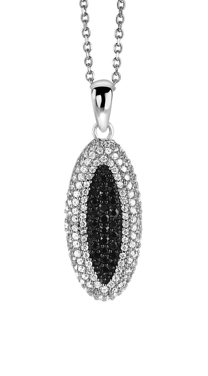 Orphelia Damen 925 Sterling Silber Set: Kettenanhänger + Ohrringe - Silber SET-5177