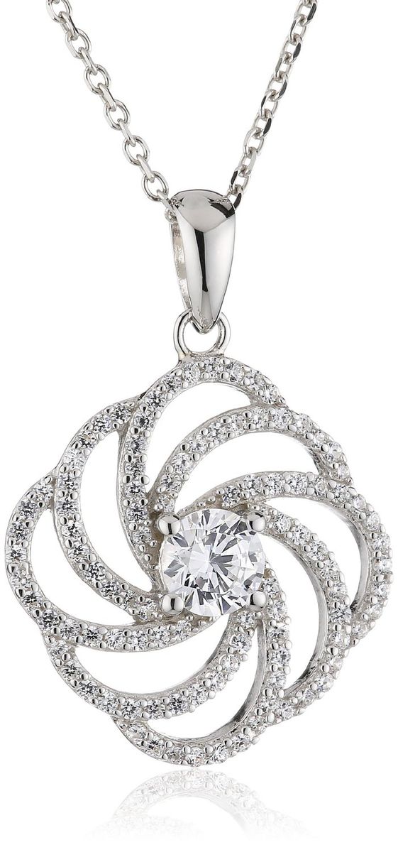 Funkelndes florales Spiral-Schmuckset