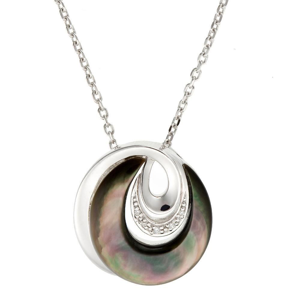 Orphelia Damen 925 Sterling Silber Set: Kettenanhänger + Ohrringe - Silber SET-5987