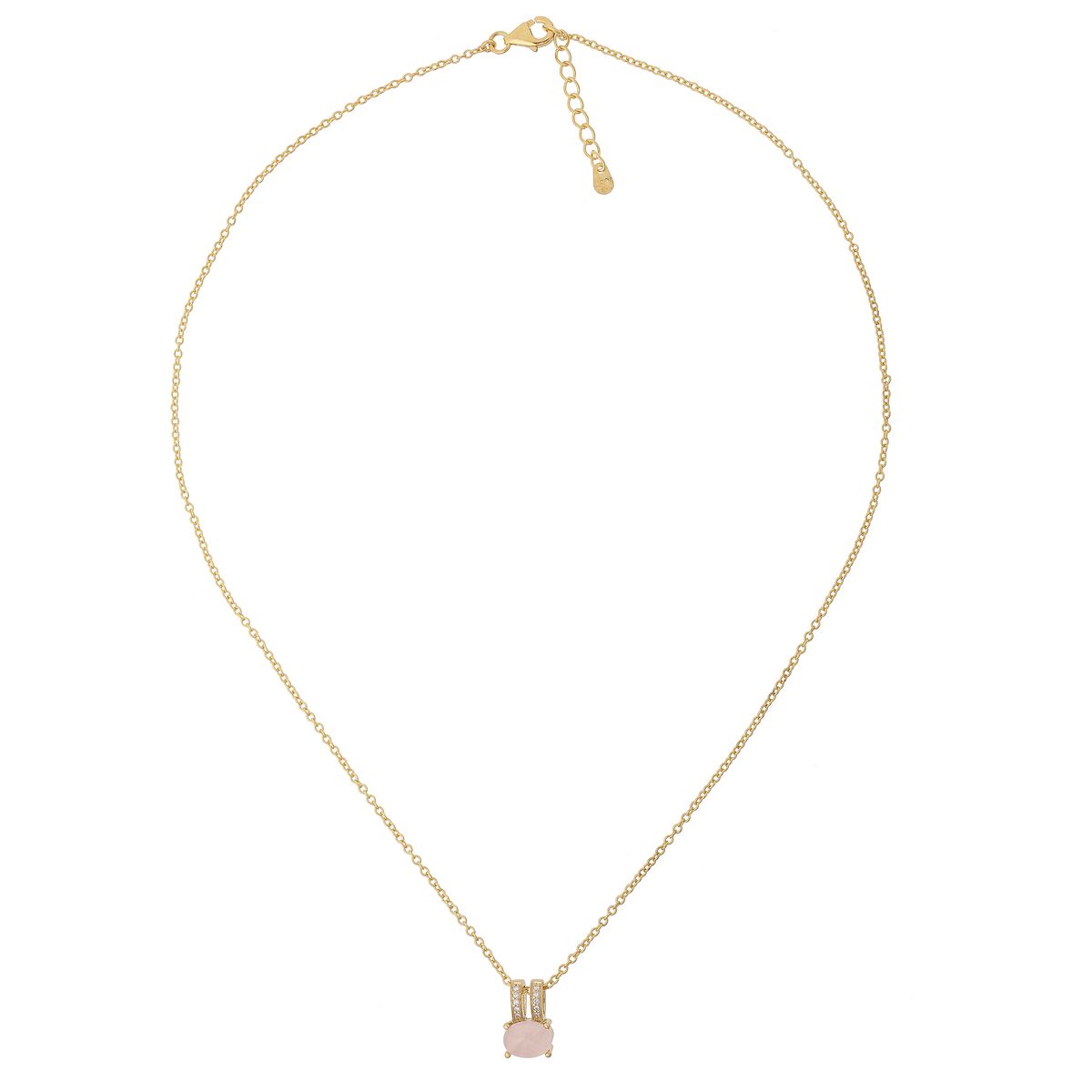 Elegante Halskette mit rosa Anhänger
