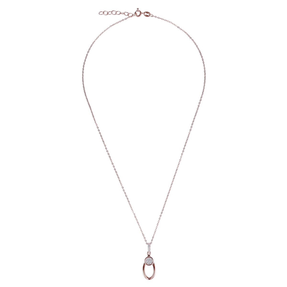 Orphelia 'Ambra' Damen-Kette mit Anhänger aus 925er Sterlingsilber, Rosé, ZH-7439