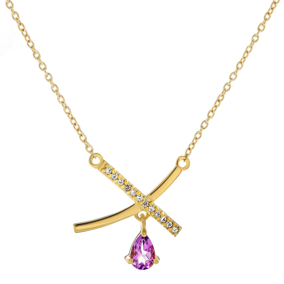 Orphelia 'Charlotte' Halskette für Damen aus 925er Sterlingsilber – Gold ZK-7580/A