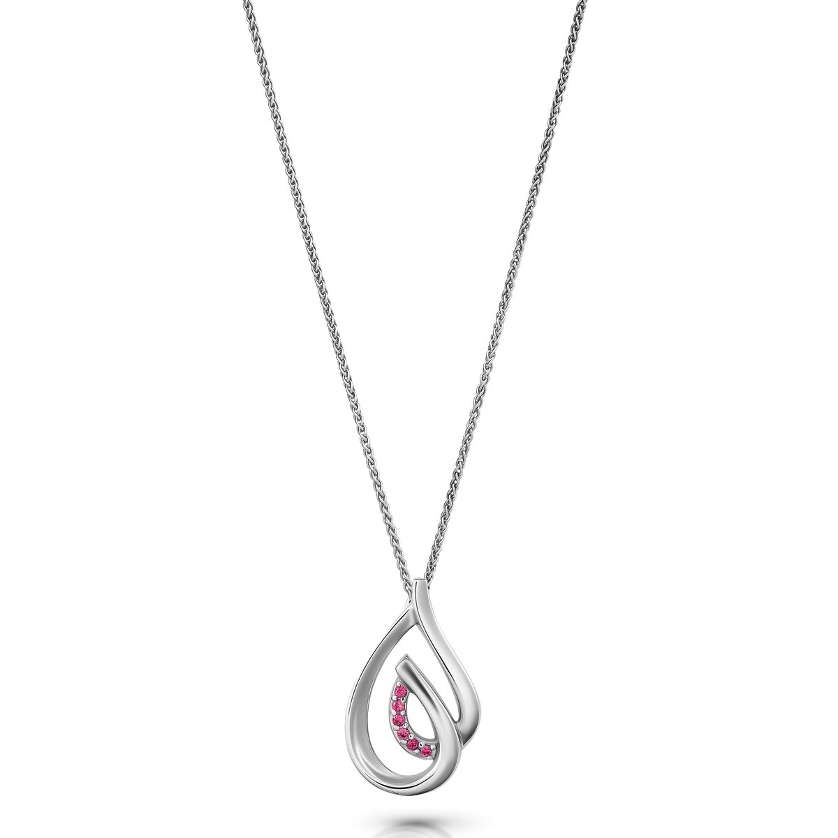 Orphelia 'Dazzle' Damenkette mit Anhänger aus 925er Sterlingsilber – Silber ZH-7518/R