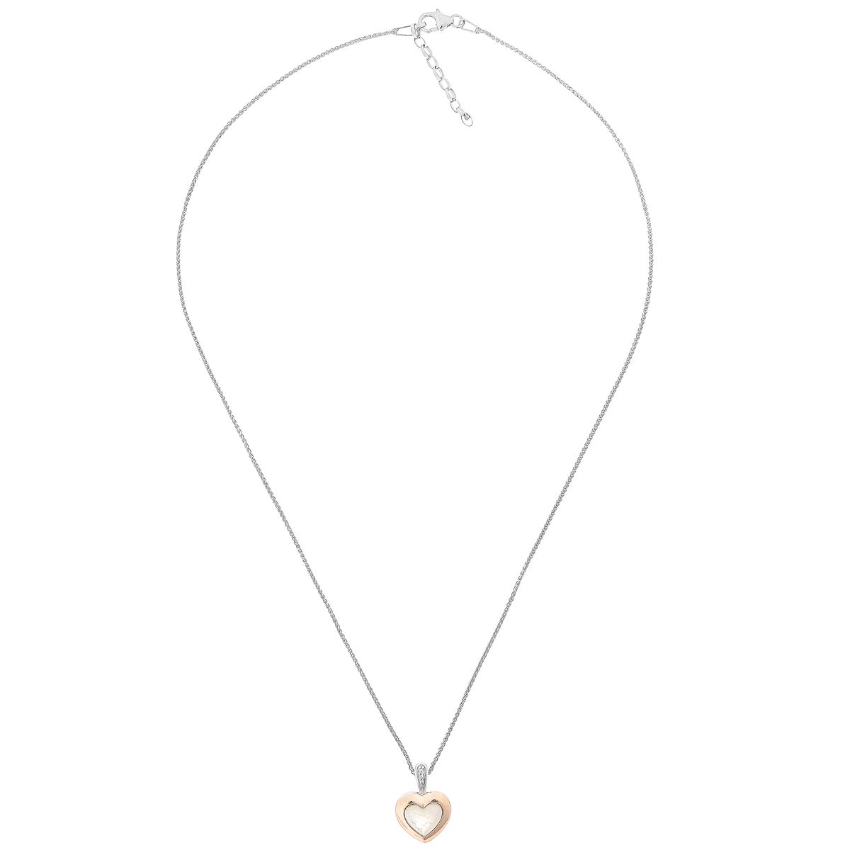 Orphelia 'Debby' Damen-Kette mit Anhänger aus 925er Sterlingsilber, Silber/Rosé, ZH-7289/RG
