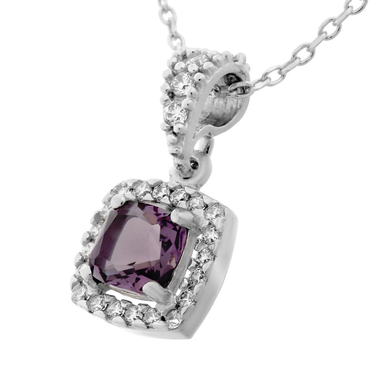 Orphelia 'Faustine' Damenkette mit Anhänger aus 925er Sterlingsilber – Silber ZH-7199/LA