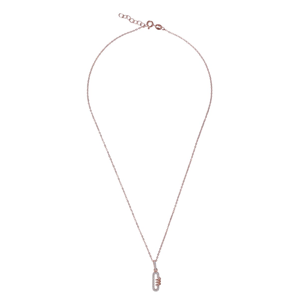 Elegante Halskette mit Pavé-Gliedanhänger