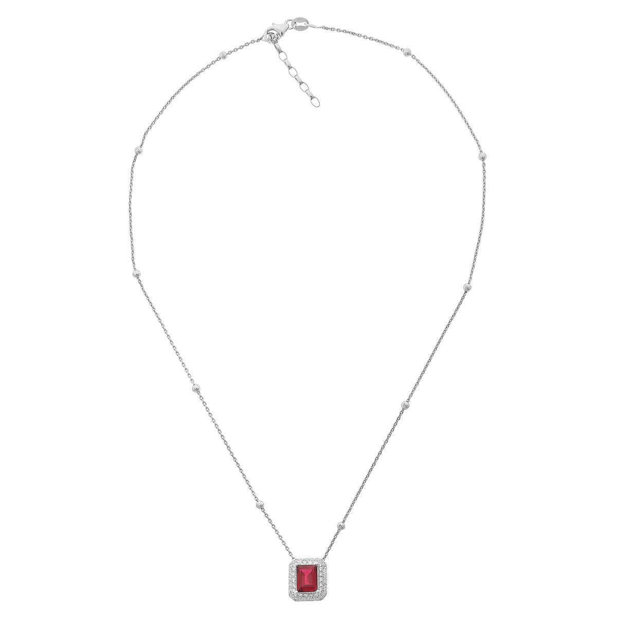 Orphelia 'Jackie' Damenkette mit Anhänger aus 925er Sterlingsilber - Silber ZH-7237/RU