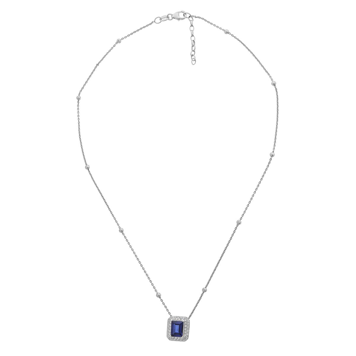 Orphelia 'Jackie' Damenkette mit Anhänger aus 925er Sterlingsilber – Silber ZH-7237/SA