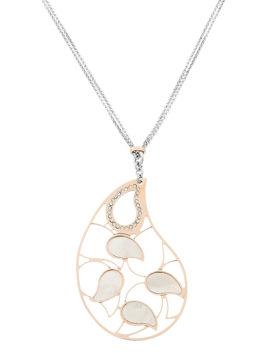 Orphelia 'Lana' Damen-Kette mit Anhänger aus 925er Sterlingsilber, Silber/Rosé, ZK-7164