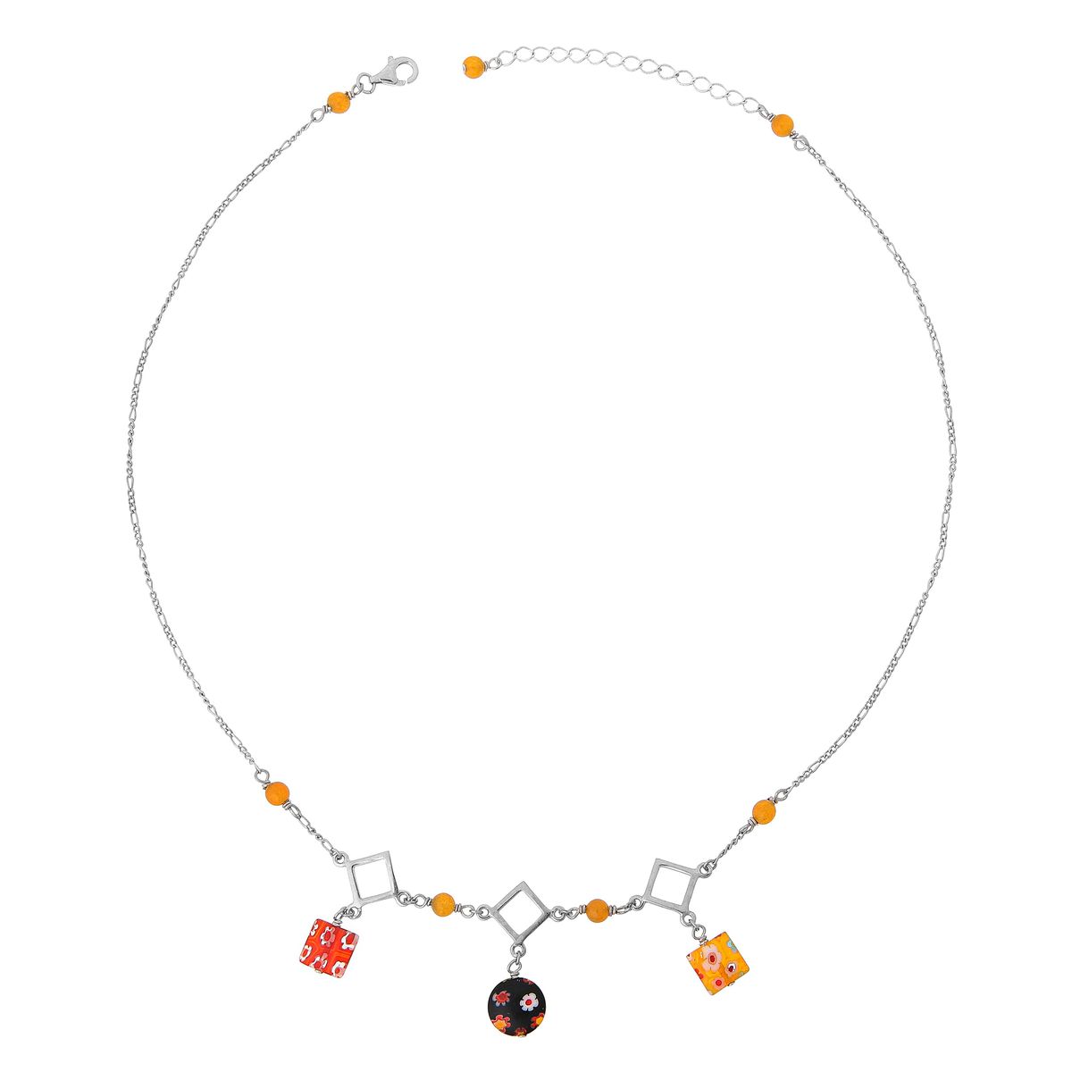 Orphelia Damen 925 Sterling Silber Halskette - Silber ZK-2584