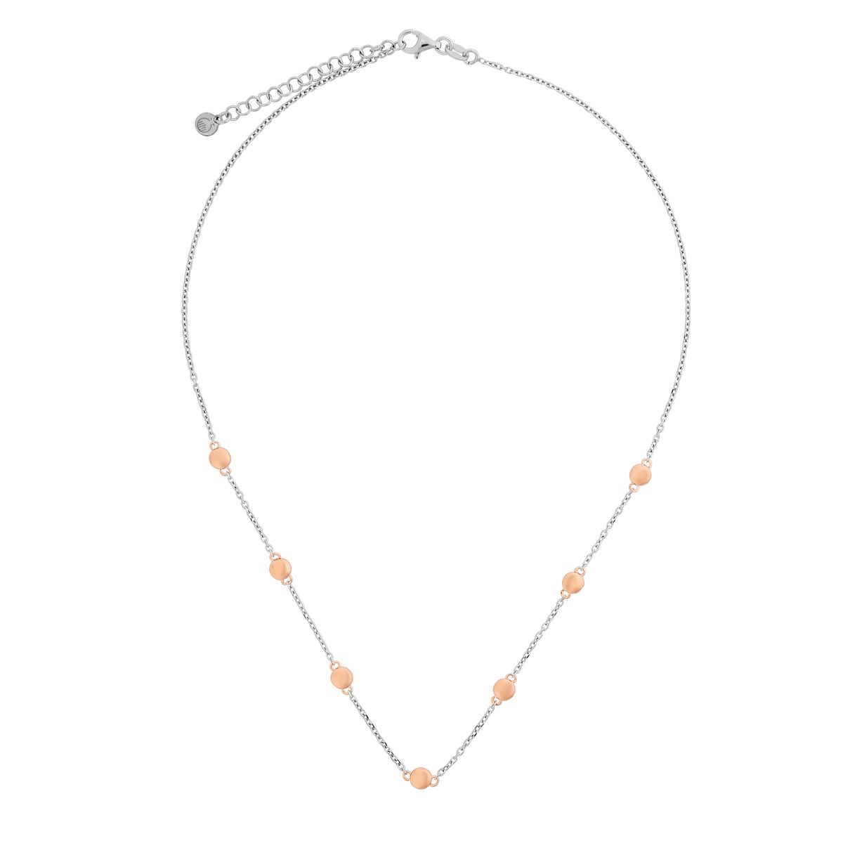 Zweifarbige Sterling Silber Punktekette